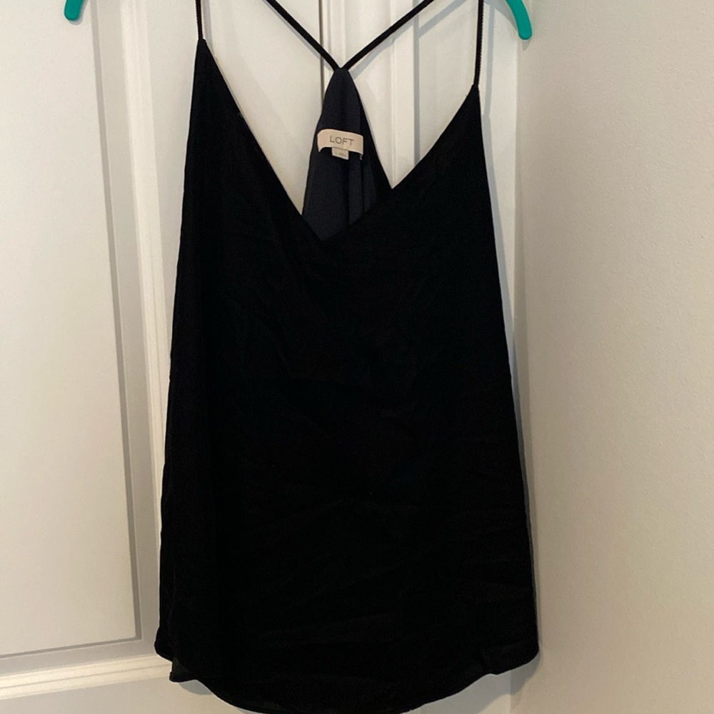 LOFT velvet racerback strappy tank